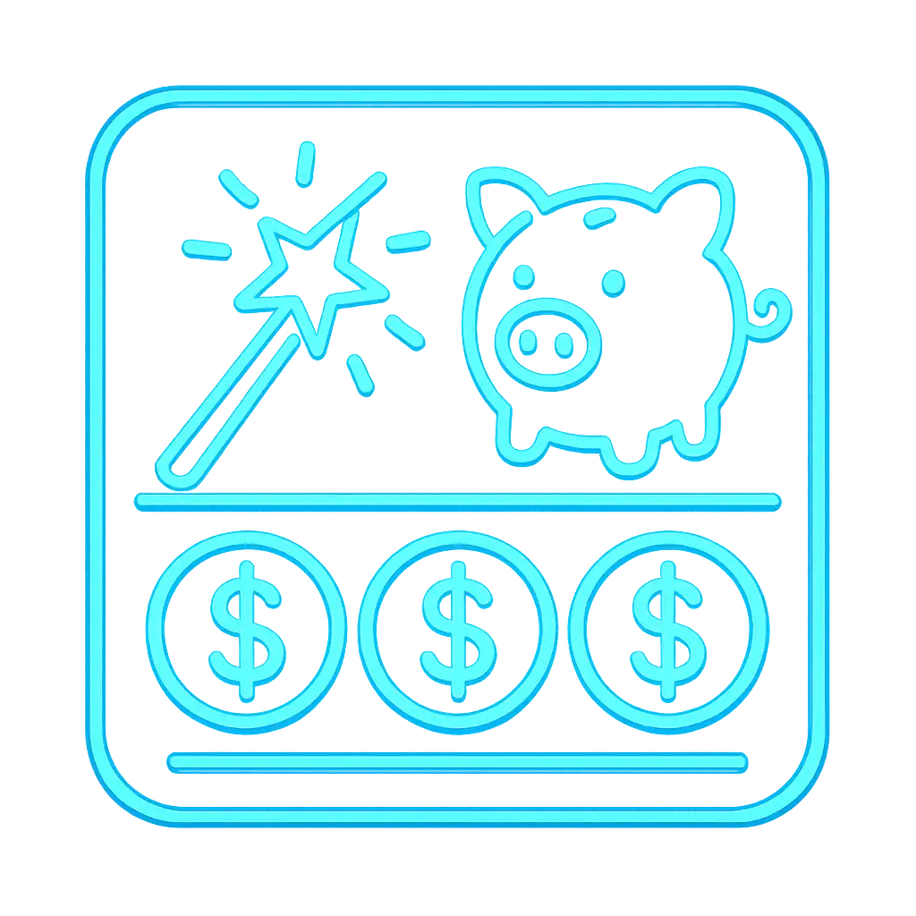 Piggy Prizes Wand of Riches slot game tile at NeonStakes Casino
